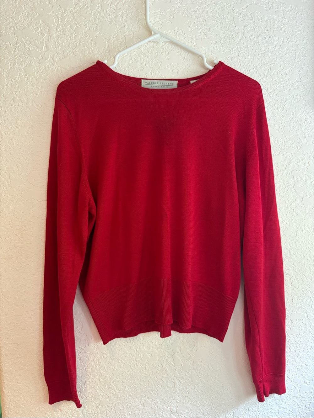 Valerie Stevens Bright Red Boatneck Sweater